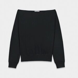 Aritzia Black Off-the-Shoulder Sweater